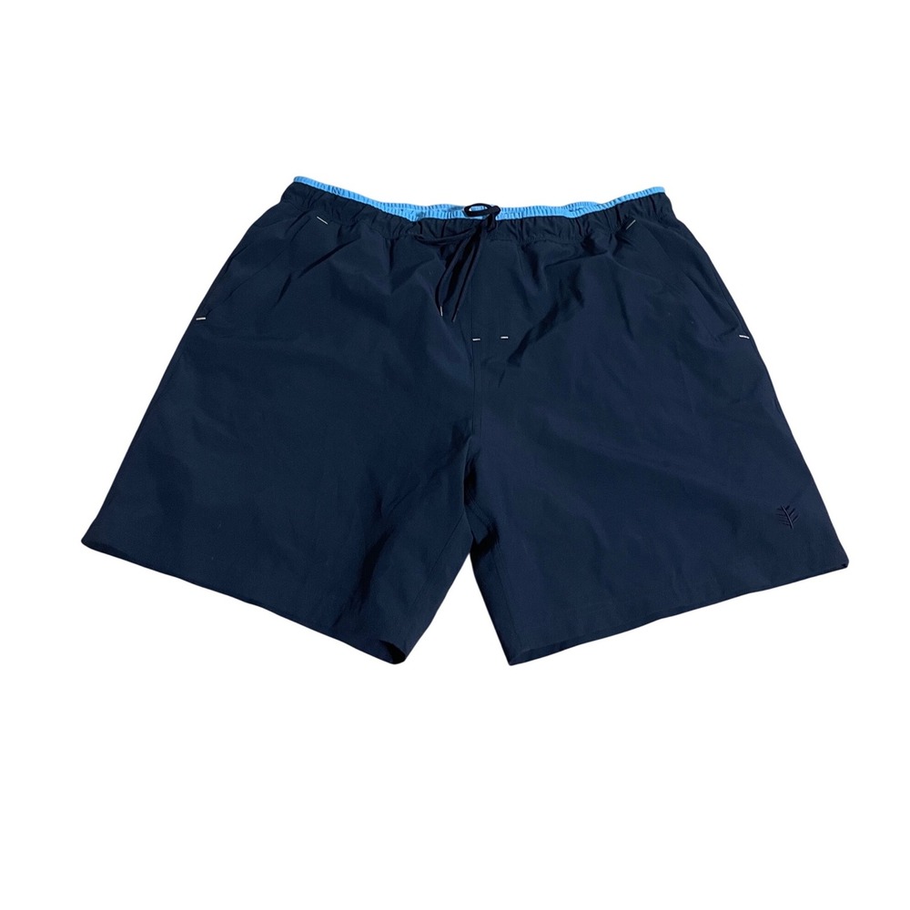 Coolibar Mens Kahuna 2-in-1 Swimming Shorts Navy Blue UPF 50+ XXL 03533‎ I02
